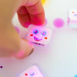 Clearance 4 cubes lumineux Party Pal blanc Jouet De Bain