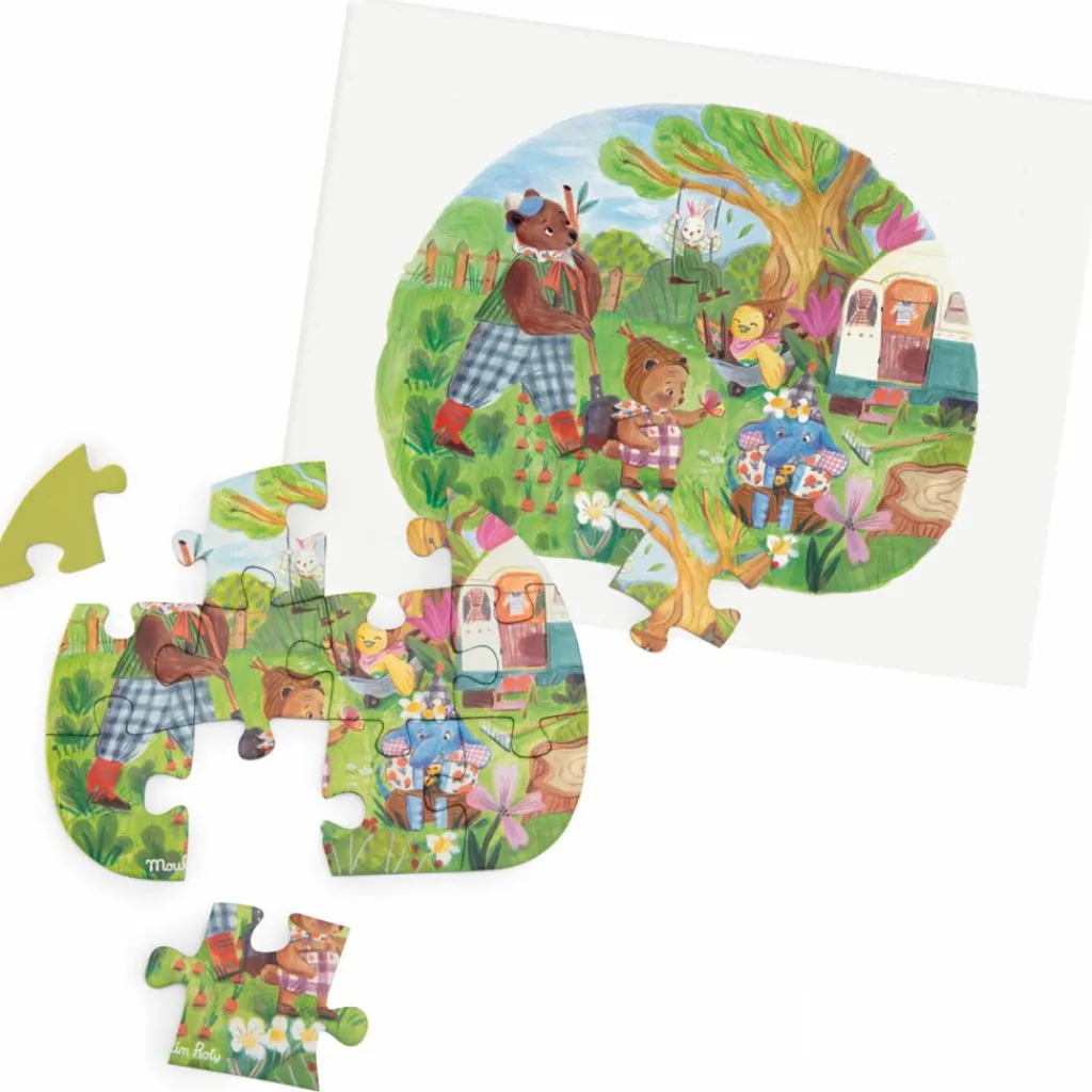 Moulin Roty 4 mini puzzles des repas Les Minouchkas (4x12 pièces)