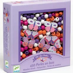 Djeco 450 perles en bois Papillons