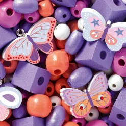 Djeco 450 perles en bois Papillons
