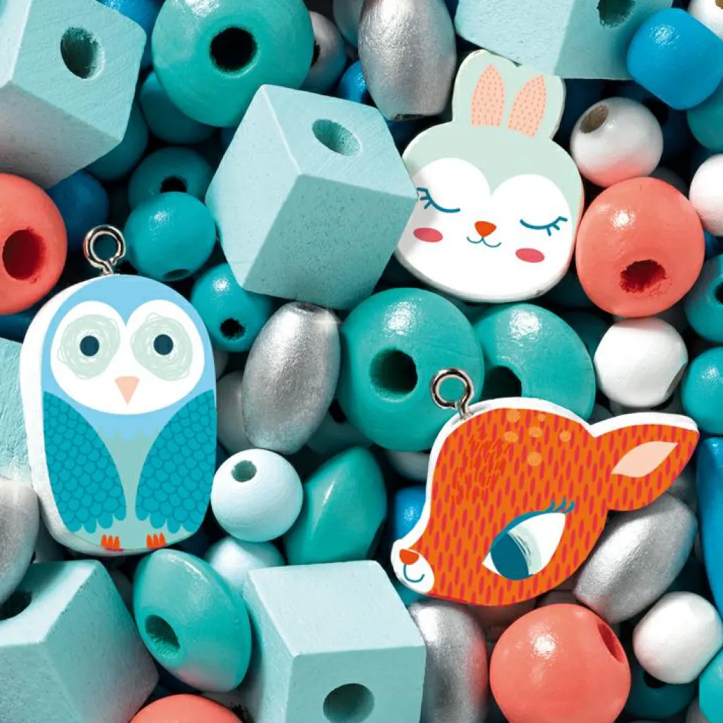 Sale 450 perles en bois Petits animaux Activités Manuelles