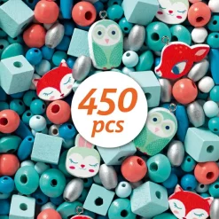 Sale 450 perles en bois Petits animaux Activités Manuelles