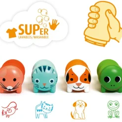 Djeco 4 tampons auto-encreurs Animaux du jardin