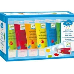 Djeco 6 tubes de peinture à doigt