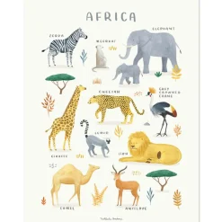 Lilipinso Affiche Animaux d'Afrique (30 x 40 cm)