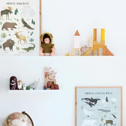 Lilipinso Affiche Animaux des Pôles Nord et Sud (30 x 40 cm)