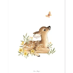 Lilipinso Affiche faon Oh deer (30 x 40 cm)
