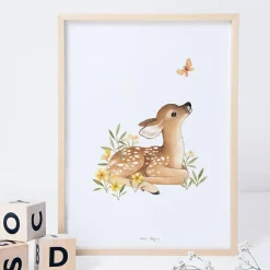 Lilipinso Affiche faon Oh deer (30 x 40 cm)