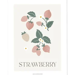 Lilipinso Affiche fraise Strawberry (30 x 40 cm)
