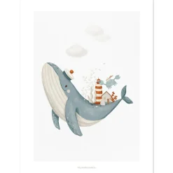 Outlet Affiche La baleine (30x40 cm) Affiche