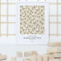 Lilipinso Affiche Marguerites jaune (30 x 40 cm)