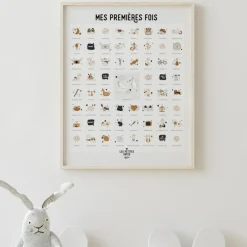 Les Petites Dates Affiche Mes Premières Fois Originale maman et papa (40 x 50 cm)