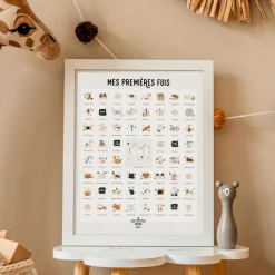 Les Petites Dates Affiche Mes Premières Fois Originale maman et papa (40 x 50 cm)