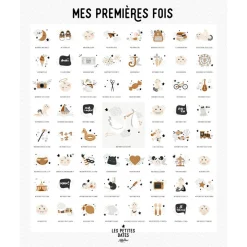 Les Petites Dates Affiche Mes Premières Fois Originale maman et papa (40 x 50 cm)