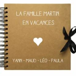 Outlet Album photo baptême personnalisable kraft et or (20 x 20 cm) Album Photos Cérémonie