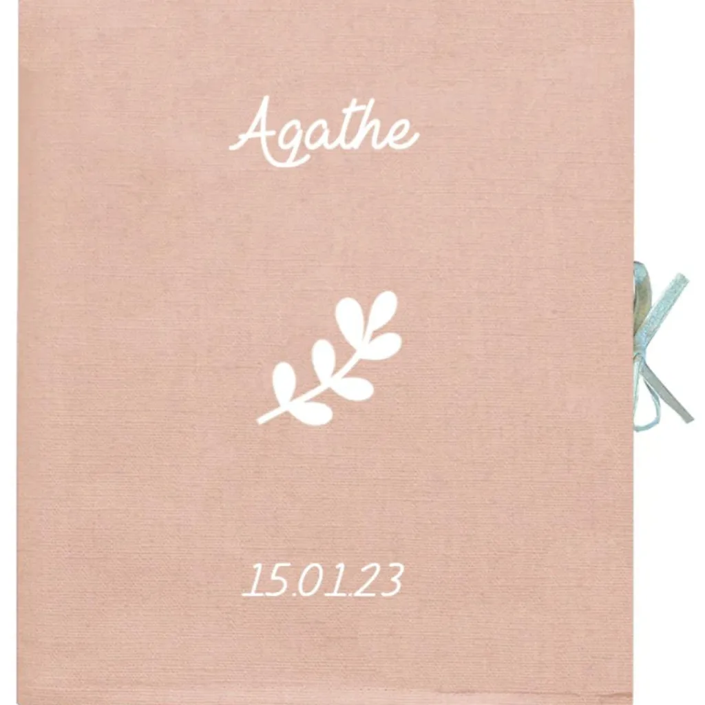 Outlet Album photo bébé Rose poudré (personnalisable) Livre De Naissance / Album Photo