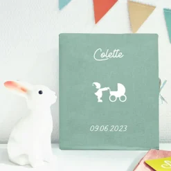 Online Album photo bébé vert amande (personnalisable) Livre De Naissance / Album Photo