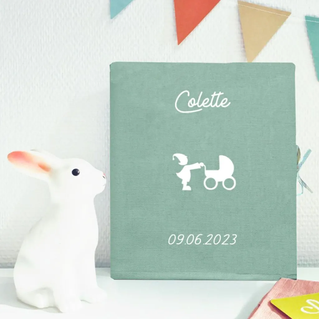 Online Album photo bébé vert amande (personnalisable) Livre De Naissance / Album Photo