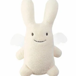 Trousselier Ange lapin musical ivoire et pochette de rangement en coton (24 cm)