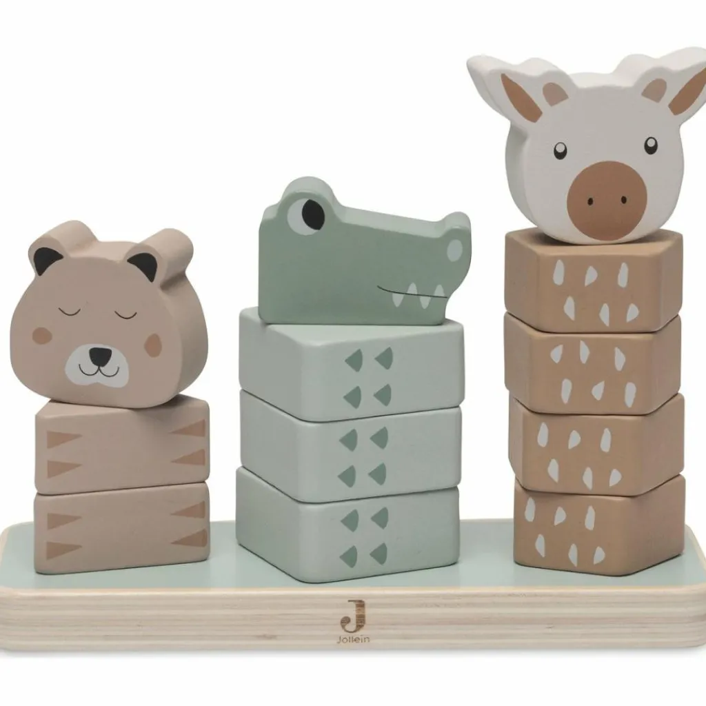 Jollein Animaux à empiler en bois Jungle Jambo