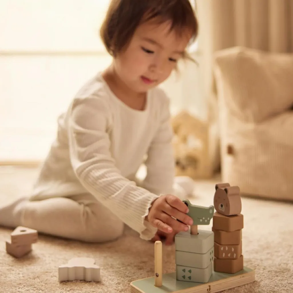 Jollein Animaux à empiler en bois Jungle Jambo