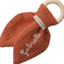 Les Griottes Anneau de dentition en bois Terracotta (personnalisable)