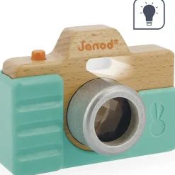 Appareil photo factice sonore et lumineux en bois Jeu D'Imitation 1Er Âge