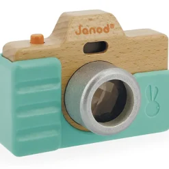 Appareil photo factice sonore et lumineux en bois Jeu D'Imitation 1Er Âge