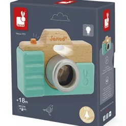 Appareil photo factice sonore et lumineux en bois Jeu D'Imitation 1Er Âge