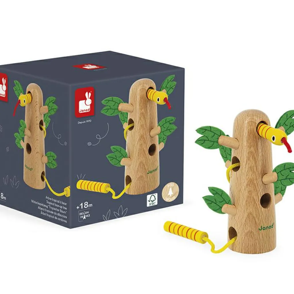Discount Arbre à lacer en bois Tropik Jeu De Motricité Fine