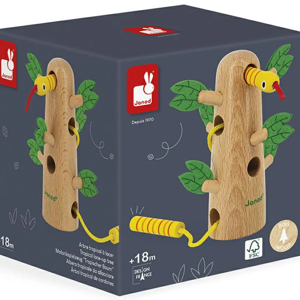 Discount Arbre à lacer en bois Tropik Jeu De Motricité Fine