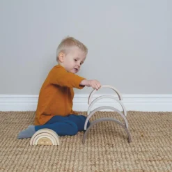 Best Arc en ciel en bois à empiler Jouet À Empiler