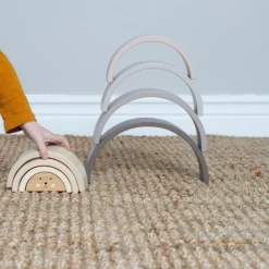 Best Arc en ciel en bois à empiler Jouet À Empiler