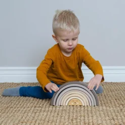 Best Arc en ciel en bois à empiler Jouet À Empiler