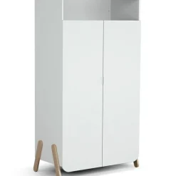 Armoire 2 portes + 1 niche en bois de hêtre Pirate blanc Armoire