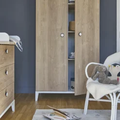 Galipette Armoire 2 portes en chêne blond Marcel