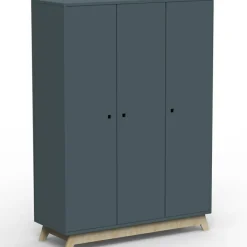 Outlet Armoire 3 portes Madavin avec pieds en bouleau (coloris au choix) Armoire