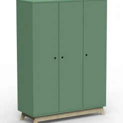 Outlet Armoire 3 portes Madavin avec pieds en bouleau (coloris au choix) Armoire