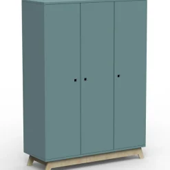 Outlet Armoire 3 portes Madavin avec pieds en bouleau (coloris au choix) Armoire