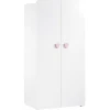 Baby Price Armoire 2 portes New Basic Boutons coeur rose