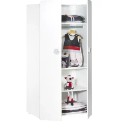 Baby Price Armoire 2 portes New Basic Boutons étoile gris