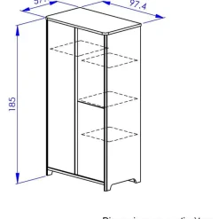 Sale Armoire 3 portes Sacha chêne du bocage Armoire