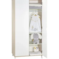 New Armoire 2 portes Scandi naturel Armoire