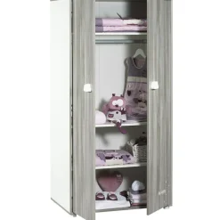 Baby Price Armoire 2 portes Smile chêne silex