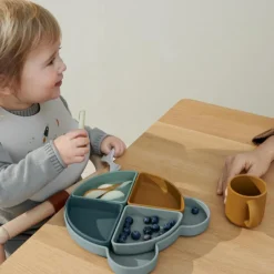 Liewood Assiette à compartiments Arne Mr Bear Blue fog multi mix