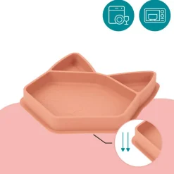 Babymoov Assiette à compartiments antidérapante Isy renard