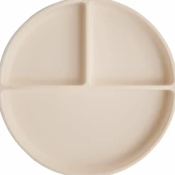 Mushie Assiette à compartiments en silicone avec ventouse Shifting Sand