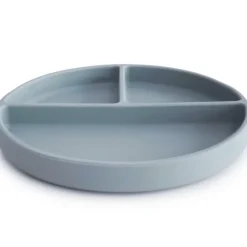 Clearance Assiette à compartiments en silicone avec ventouse Powder blue Assiette
