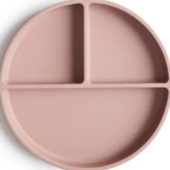 New Assiette à compartiments en silicone avec ventouse Blush Assiette