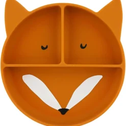 Best Assiette à compartiments en silicone Mr. Fox Assiette
